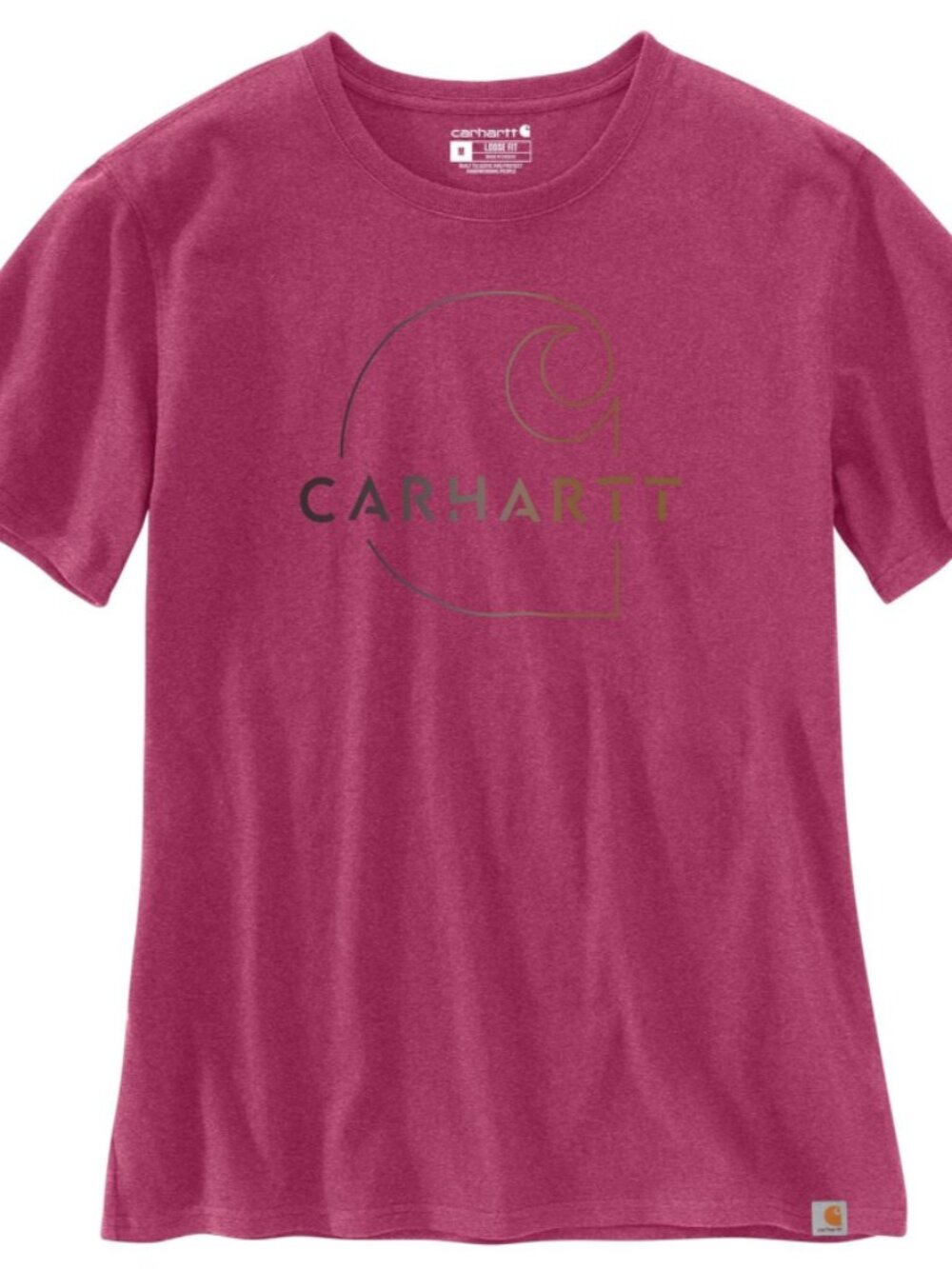 Carhartt T-Shirt Women's L Loose fit Heavyweight Short Sleeve Beet red NWT